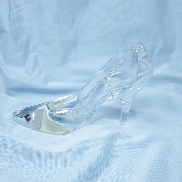 Bohemia Czech Lead Crystal Glass Princess Cinderella Slipper High Heel Shoes - Picture 4 of 8